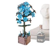 Genérico de flores 3D | Conjunto de construcción de flores | de madera | Para niños, Decoración del hogar, Relajación, Exhibición de estantes, Centro de mesa, Rompecabeza de floració