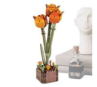 Genérico de Flores de Madera | Kit de Manualidades para Construir Flores,de Madera | Para Niños Decoración de Estantería y Centro de Mesa Proyecto Familiar