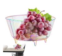 Genérico de frutas de acero inoxidable - Cuenco de frutas de encimera | de almacenamiento decorativo | Un colador y escandinavo para mesas de café y encimeras de cocina.