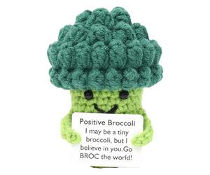 Genérico de ganchillo - Motivación de brócoli, juguete divertido | Decoración de oficina creativa para estudiantes, maestros, enfermeras, estudiantes y hogar, regalo perfecto para cumpleaños, Navidad