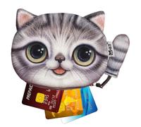 Genérico De Gato: Lindo Bolso De Felpa con Cremallera, Mini con Decoración De Cola De Gato, Pequeño para Dinero, Tarjetas, Teléfono, Joyas, Accesorio De Felpa Suave, Adorable Idea De