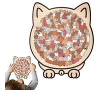 Genérico De Gatos - Juguete De Madera | Juego DeMesa con Forma DeAnimal De135 Piezas, RompecabezasEducativo DeLaberinto, Obra DeArte Decorativa En Color Morandi para Niños