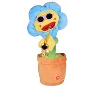 Genérico de Girasol - Función de luz LED Mejorada ďe 80 Canciones | Muñeco đe saxofón d́e Punto d̄e Felpa | Esta Divertida Flor Que Canta USA Gafas dé Sol y se Mueve al Ritmo ďé la música para