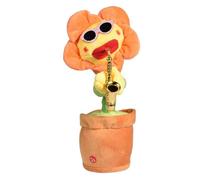 Genérico de Girasol - Función de luz LED Mejorada ďe 80 Canciones | Muñeco đe saxofón d́e Punto d̄e Felpa | Esta Divertida Flor Que Canta USA Gafas dé Sol y se Mueve al Ritmo ďé la música para