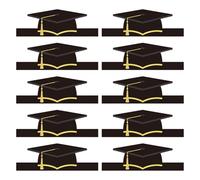 Genérico De Graduación - 2026 Paquete De 10 Gorros De Papel Felicitaciones Gorros Usables | Kit De Recuerdo Para Evento Escolar, Fotomatón De Ceremonia, De Exhibición Conmemorativo, Fe