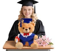 Genérico De Graduación | Peluche Suave De Graduación 25 Cm | Muñeca De Peluche con Toga Y Birrete Regalo para Alumnas Y Estudiantes De Secundaria