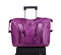 Generico de hombro con ruedas | Waterproof Rolling Carry On Luggage - Overnight Garment Organization Luggage for Travel Camping Weekend Getaways Holiday Gym CAVation Business Trips, Purple Red