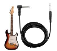 Genérico de instrumentos | conector con cabezal de reducción de ruido de 10 pies | de bajo con cabezal de 6,35 mm | Para Stage Studio Accesorios de sonido acústico DJ amplificador de altavoz