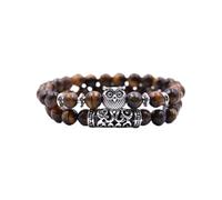 Genérico de los hombres 2 para cuarzo joyería de perlas de búho en natural, volcánico, pin rojo E, pulsera de pareja versátil junco mm pulsera rosa rodonita anillos, talla única, Acrílico, No es una