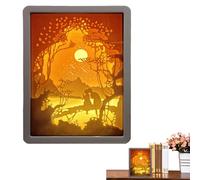 Genérico de luz,s de luz 3D,Lámpara de noche de esculturas de papel | s de sombras 3D, esculturas de papel con LED, lámparas de mesa de noche, decorativa para escritorio