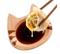 Genérico de madera con forma de gato - Cuenco de madera para gatos, decorativo reutilizable con diseño divertido, accesorio para servir sushi, de aperitivo, bandeja de postre de frutas para e