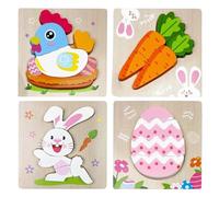 Genérico De Madera De Animales: Juego Colorido De Madera, para Niños Pequeños De Pascua, Preescolar Brillante | Juguetes Educativos De Aprendizaje De Pascua para Viajar,