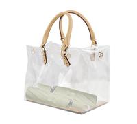 Genérico de mano transparente | de maquillaje cosmético - Bolso de mano transparente para mujer, bolso de para estadio, playa, escuela, gimnasio, trabajo