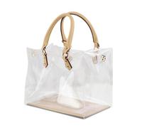 Genérico de mano transparente - de maquillaje cosmético - Bolso de mano transparente para mujer, bolso de para estadio, playa, escuela, gimnasio, trabajo