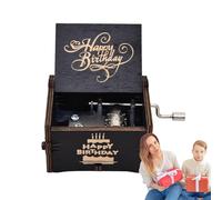 Genérico De Música con Manivela - Musical De Madera, Instrumento Vintage Tallado A Mano | Característica Melódica Encantadora, Amigos, Colegas, Amantes De La Familia, Recuerdo De