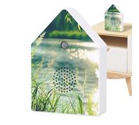 Genérico De Música Pájaro Cantor - ABS 10,8x3,7cm Melodía Relajante con Temporizador | Altavoz De Sonidos Naturales Sensor De Movimiento | para Hogar Jardín Yoga Masajes Meditación