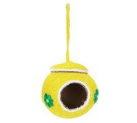 Genérico de pájaro Tejido | Piel de Coco Natural Tejida a Mano - de pájaros antimordidas con Cubierta Tejida de Cuerda para Loros, periquitos, cotorras, cacatúas, tortolitos, pinzones, hámsteres, ard