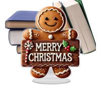 Genérico De Pan De Jengibre - Decoración De Mesa Navideña Acrílica | Exhibición Ligera De 25 Cm | Agrega Un Espíritu Navideño Alegre Y Un Decorativo para Uso En El Escritorio De Una Fies