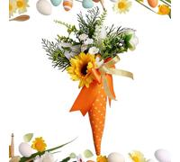 Genérico De Pascua,Ramo de Girasoles y Zanahorias para la Decoración de la Primavera - Elementos Decorativos | para Interior Exterior Aula Oficina Fiesta Puerta Ventana Pared