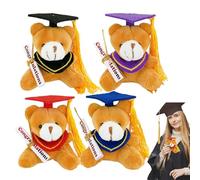 Genérico De Peluche - Juego De Un De Peluche para Graduación - Muñeco Animal con Sombrero Decoración Colgante para Niños Jardín Infantil Escuela Primaria Universidad Amigos