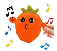Genérico de peluche musical de frutas con sensor táctil, piano de peluche con ritmos musicales, animal de pel- interactivo zanahoria y fresa eléctrica, regalo de despertar para 3 años y más pilas no