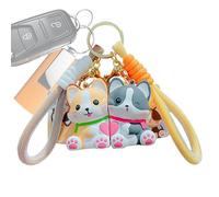 Genérico de perro de pareja, llavero de perro de dibujos animados,Llaveros magnéticos para perros con animales lindos - Pequeño animal forma pareja llavero a juego mochilas de viajero ornamento