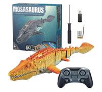 Genérico De Piscina Mosasaurus, De Agua Spara Nsiños, Jusguetes De Mosasaurus con Control Remoto, Juguetes De Buceo con Luz Y Agua Pulverizada para Lago De Piscinas