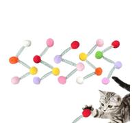 Genérico de primavera para gatos | 5 piezas de pompones juego de dentición | juego antiapuros para | adecuado para ejercicio en interiores y exteriores, apartamento, salón, casa