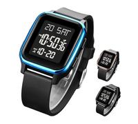 Genérico de Pulsera para Hombre - LED Resistente al Agua de | Reloj con Cuadrada | Reloj de Pulsera Elegante y Moderno, Regalo para cumpleaños, Navidad, Año Nuevo, desplazamientos, Viajes de negoci