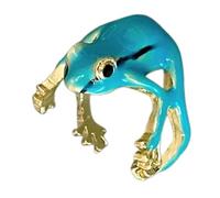 Genérico De Rana - Aleación De Metal Ajustable con Acabado En Plata Pulida, Accesorio De Criatura Estética Retro, Escultura De Vida Silvestre con Textura Única/Encantadoras Joyas De Animales Pequeños