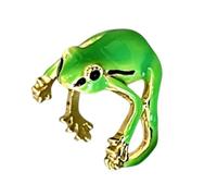 Genérico de rana arborícola - Metal, 2,5 cm | Joyería de animales, expresión linda y creativa con grandes ojos negros, adorable, latón duradero y seguro, para hombres, niños, todas las edades 5 g 2
