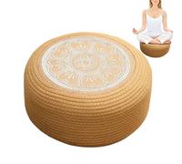 Generico de ratán - Puf reposapiés , de tejido a mano, para patio, boho, taburete | Puf de tela para todas las estaciones para porche, patio,