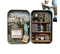 Genérico de Recuerdos | US 250º Escena Patriótica 2D Decoración de Escritorio,Conmemorativa de Memorias 1776-2026 - para Dormitorio Salón Oficina Aula Escritorio Mesa Estantería Vacaciones Cumpleaños