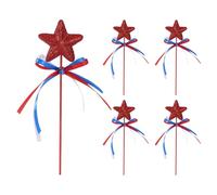 Genérico de - s Mágicas De Estrellas Y s Para Niñas | Juego De 5 Unidades De Bastón De Fantasía Brillante Para Fiestas Infantiles, Cumpleaños Y Halloween