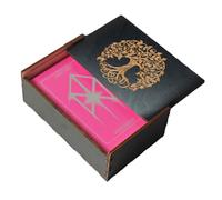 Genérico de Tarot, de Cartas de Tarot de Madera - Joyero de madera | Organizador de tarot de madera, estuche de almacenamiento de joyas, vintage pequeña con tapa deslizante