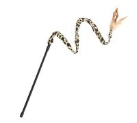 Genérico de Teaser de Gato de Plumas - Pet Stick, Pequero, de Juego Interactivo | Contactar el Juego de Juguetes de Gato de Estampado de Leopardo, estimulando la de Actividad física con AC