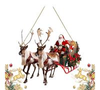 Genérico De Trineo De Papá Noel con - Colgante Navideño De Acrílico 7,87 Pulgadas | Decoración Colorida De Acrílico para El Árbol - Festivo Fácil De Instalar para La Sala