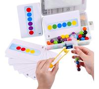 Genérico De Tubo de ensayo con Cuentas de Clip,Juego de Entrenamiento de motricidad Fina | Juegos Familiares Entre Padres e Hijos,Juegos educativos para niños pequeños