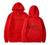 Genérico Dear Person Behind Me Hoodie Sweatshirt, You Are Enough Hoodie Sweatshirt, to The Dearperson Behind Me (Red,XXL)