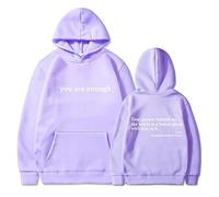 Genérico Dear Person Behind Me Hoodie Sweatshirt, You Are Enough Hoodie Sweatshirt, to The Dearperson Behind Me (Purple1,XXL)