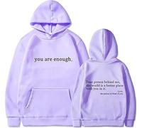 Genérico Dear Person Behind Me Hoodie Sweatshirt, You Are Enough Hoodie Sweatshirt, To The Person Behind Me Hoodie (M,10)