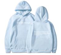 Genérico Dear Person Behind Me Hoodie Sweatshirt, You Are Enough Hoodie,World Is A Better Place Pullover Hooded Sweater (Sky Blue,XS)
