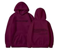 Genérico Dear Person Behind Me Hoodie, You Are Enough Hoodie, Oversized Sweatshirt, Early Fall Fashion Sweatshirt Street Style (Red 4,5XL)
