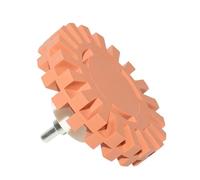 Genérico Decal Remover Wheel - Remove Pinstripes Fast, Solid Circular Disk Rounded Edge, 100mm Diameter + 25mm Thickness Hub, Industrial Grade Soft Rubber Buffer - For Adhesive Removal & Car Body