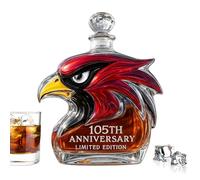 Genérico Decantador Eagle - Cabeza De Animal De Vidrio De 12 Pulgadas | Elegante Exhibición De Bar: Whisky, Vodka, Licores, Recipiente para Cócteles, Inauguración, Cumpleaños, Boda,