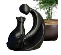 Genérico Décor de Sculpture de Chat - Statuette Amitié Humain et Chat | Objet de Décoration pour Bureau et Salon | Figurine d'Animal de Compagnie en Résine, Cadeau Souvenir pour Étagère