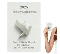 Genérico Decor, Desktop Decoration | Holy Spirit Symbol Miniature Figurine | with Card Handcrafted Animal Shape Epiphany Ornament | For Family Friends Women Men Home Office