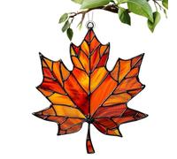 Genérico Decoración artística de pared con hojas de otoño, adorno de hojas de arce - Decoración de pared Hojas de otoño de ventana,Decoraciones de manchadas de de arce, arte de acr