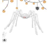 Genérico Decoración Creepy Spider - Accesorio web de halloween, gran insecto al aire libre | Black Hairy Posable Spary Spider Figure, Pantalla de la Casa embrujada para Pasos de Balcón de la Puerta