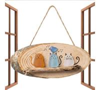 Genérico Decoración de Animales para el Hogar | Decoración Rústica de Vidrio Marino para Espacios del Hogar | Murales Felinos - para Interior y Exterior Salón Dormitorio Entrada Jardín Patio